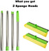 ITTAHO Multi-Use Window Squeegee, 2 in 1 Squeegee Window Cleaner with Long Extension Pole, Sponge Car Window Squeegee with 58" Long Handle for Gas Station, Glass,Shower,Outdoor High Window Cleaning