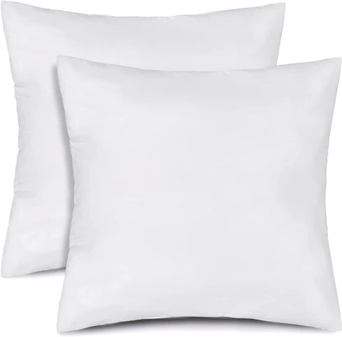 Fixwal Throw Pillow Inserts 20x20 Inches Set of 2, Down-Proof Fabric Pillow Inserts, Indoor Decorative Square Pillow Forms for Bed Couch Car (White)