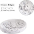YININE Soap Dish, Marble Look Bar Soap Holder Oval Soap Sponge Tray Soap Case Box Saver for Bathroom Shower Kitchen Sink- White Marble Look