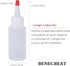 BENECREAT 20 Pack 2oz Plastic Squeeze Dispensing Bottles with Red Tip Caps - Good For Crafts, Art, Glue, Multi Purpose