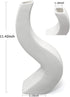 Serdic S Curve Tall Ceramic Vase 11inch Modern Decorative Flower Vase for Wedding, Gifts, Kitchen, Living Room or Flower Shop White