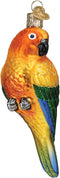 Old World Christmas Sun Conure Glass Ornament Free Box 16133 New