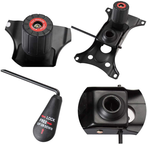 Skelang Tilt Control Mechanism Replacement, Office Chair Tilt Base Control Lift Mechanism, Swivel Base Plate Control Seat Mechanism, Mounting Hole Dimension: 10.2"×6"(L×W)