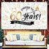 Happy 60th Birthday Backdrop Background Banner Large Men Women 60th Anniversary Backdrop Photo Booth Cheers to 60 Years Banner for 60th Birthday Party Decorations Supplies 72.8 x 43.3 inch