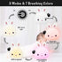 Wenscha Kids Night Light 7 Color Changing USB Rechargeable Night Light for Baby Toddler Christmas Gifts, Touch Portable LED Silicone Bunny Lamp for Nursery Girls Bedroom