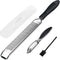 Aqwzh Citrus Lemon Zester&Cheese Grater with a vegetable peeler- Parmesan Cheese, Lemon, Ginger, Garlic, Nutmeg, Vegetables, Fruits-Razor-sharp Stainless Steel Blade Protective Cover,Dishwasher Safe