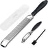 Aqwzh Citrus Lemon Zester&Cheese Grater with a vegetable peeler- Parmesan Cheese, Lemon, Ginger, Garlic, Nutmeg, Vegetables, Fruits-Razor-sharp Stainless Steel Blade Protective Cover,Dishwasher Safe