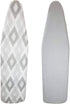 HOMZ Premium Standard Width Ironing Board Cover and Pad, Grey Solid/Pattern Reverisble