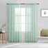 Mint Green Semi Sheer Curtains 84 Inches Long Faux Linen Mint Green Sheers with Rod Pocket for Bedroom Living Room Girls Kids Room 2 Panels 52x84