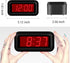SUPLEDCK Digital Alarm Clock Battery Operated Bedside Home Travel Time Clock Night Visible LED Display (Black)