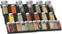 QIZENME Spice Rack, Spice Drawer Organizer for Kitchen Drawer Cabinets- Adjustable 4 Slanted Tier Spice Storage Organizer Insert for Drawer Kitchen, Expands 12"to 24", Black