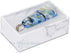 TheDisplayGuys 25-Pack #21 Cotton Filled Cardboard Paper Jewelry Box Gift Case - Marble White (2 5/8" x 1 5/8" x 1")
