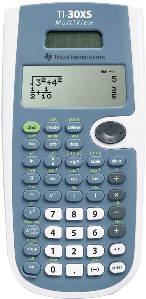 Texas Instruments TI30XSMV TI-30XS MultiView Scientific Calculator, 16-Digit LCD