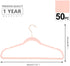 Premium Velvet Hangers (Pack of 50) Heavyduty - Non Slip - Velvet Suit Hangers Blush Pink - Copper/Rose Gold Hooks,Space Saving Clothes Hangers