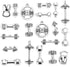 JIALEEY Sports Charms Collection Mixed Kettle Bell Dumbbell Barbell Weight Charms Sport Charm for DIY Fitness Necklace Jewelry Making 20pcs(100g)