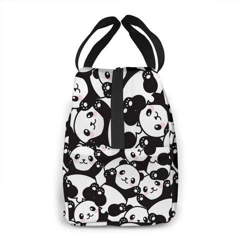 MSGUIDE Cute Panda Insulated Lunch Bag Leakproof Cooler Lunch Box for Men Women Adult - Reusable Thermal Tote Bag for Office Work School Picnic Beach