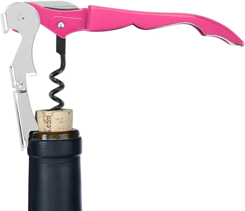 True Truetap Double Hinged Waiter's Corkscrew, Set of 1, Pink