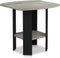 FURINNO Simple Design End/SideTable, 1-Pack, French Oak Grey/Black