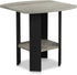 FURINNO Simple Design End/SideTable, 1-Pack, French Oak Grey/Black