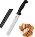Breezylife Serrated Bread Knife with Sheath, Stainless Steel Bread Cutter for Homemade Bread Cake Bagel and Juicy Tomatoes, 8 inch, Black