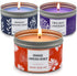 Candles for Home Scented, 100H Long Lasting Aromatherapy Soy Candles Set, Highly Scented & Jar Candles Stress Relief Gifts for Women - 3 Pack 4.6 Oz, Lavender | Orange Blossom | Mahogany Scent Candle