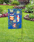 Wrought Iron Black Garden Flag Stand 40"H Briarwood Lane