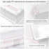 Mebbay 6 Pack Expandable Drawer Organizer Makeup Drawer Organizer Storage Bins Tray for Bathroom Vanity Table Office Kitchen with 25 pcs Non-Slip Pads White