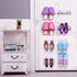 Hanging Shoes Rack, Strong Self Adhesive Shoes Holder Storage Organizer, Door Shoe Hangers Shoe Shelf Holder, Shoe Rack Hanging Over the Wall for Hanging on the Door, Bathroom, Kitchen(2 Pack,Black)