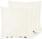 Nestl Soft Pillow Shams Set of 2 - Double Brushed Microfiber Pillow Covers - Hotel Style Premium Bed Pillow Cases, Euro 26"x26" - Off White
