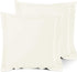 Nestl Soft Pillow Shams Set of 2 - Double Brushed Microfiber Pillow Covers - Hotel Style Premium Bed Pillow Cases, Euro 26"x26" - Off White