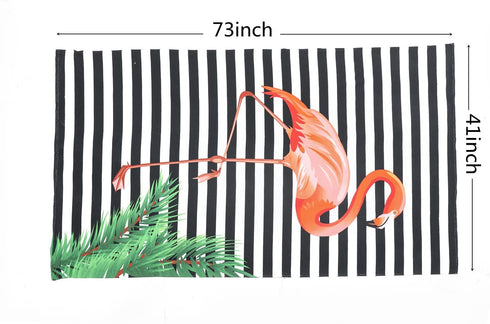 NovForth Oversized Beach Towel 41x73inch Extra Large Microfiber Striped Sand Free Pool and Swim Towels Quick Dry for Adults and Kids Super Absorbent (Flamingo, 41"x73")