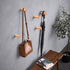 HomeDo Wall Hooks Rack, Wooden Coat Hooks Wall Mounted, Entryway Hat Rack, Decorative Hooks Single Organizer Wall Hanger Hat Hook Towel Rack, Heavy Duty Hooks (Beech Wood-3inch, 5Pack)