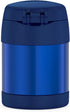 THERMOS FUNTAINER 10 Ounce Stainless Steel Vacuum Insulated Kids Food Jar with Folding Spoon, Navy