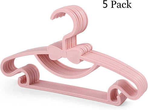 PJJXMY Baby Kids Hangers,20 Pack Durable Plastic Kids Hangers for Nursery -Childrens Hangers - Great as Toddler or Infant Clothes Hangers-4 Colors