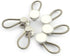 LQ Industrial Collar Extenders 6PCS Metal Expands Top Neck Tie Buttons Dress Shirt Button Extender White 3/8Inch