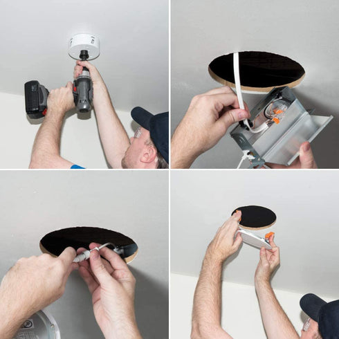 HALO HLB6 3000K Color Temperature New Construction or Remodel Canless Recessed Integrated LED Kit, White, 6 in.