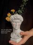 FunSpace Greek Roman Style Statue Flowers Vase Succulent Planter - Makeup Brushes Container Pen Holder - Great Gift for Home or Office Decoration (David-Small(6.5x3.5inch))