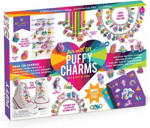Craft-tastic— Fun With DIY Puffy Charms — Puffy Charms Craft Kit for Kids — Ages 6+