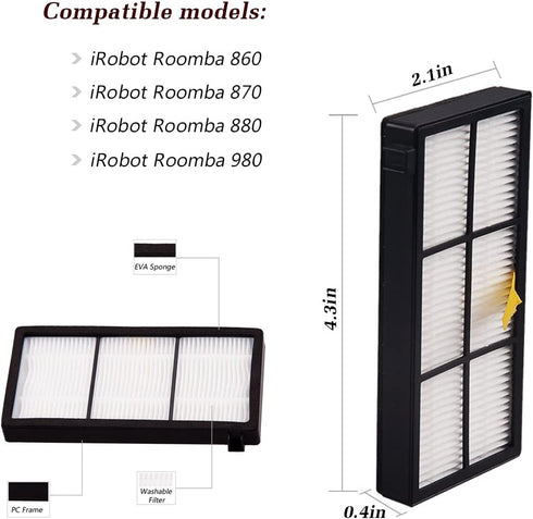 I clean Replacement iRobot Roomba Parts, for Roomba 980 960 880 870 860 805 (800&900 Series)