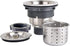Kitchen Sink Drain 3-1/2 Inch Sink Drain Assembly Kit, Removable Deep Sink Strainer Basket with Sink Stopper/Sealing Lid for Home, Kitchen, Stainless Steel