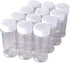 12 Pack of 6 Oz. Empty Clear Plastic Spice Bottles with White Sprinkle Top Lids For Storing and Dispensing Salt, Sweeteners and Spices - Food-Grade Spice Jars for Kitchen and Home Spice Organization