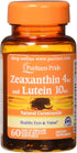 Puritans Pride Zeaxanthin 4mg with Lutein 10mg, Supports Healthy Eyes and Vision*, 60 ct