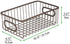 mDesign Farmhouse Decor Metal Wire Food Storage Organizer, Bin Basket for Kitchen, Pantry, Bathroom, Laundry Room, Closets, Garage - High - Small, 2 Pack - Bronze