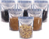 Belinlen 100 Pack 6 x 9 Inch Stand Up Pouch Bags Zipper Mylar Bags Clear Front with Aluminum Foil Back Reusable Food Storage Bags for Multipurpose with Gusset Bottom(5.5mil Thickness)