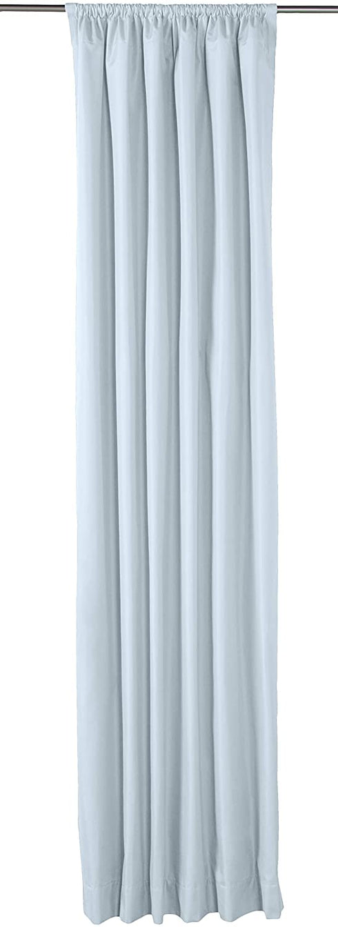 Amazon Basics Room Darkening Blackout Window Curtains with Grommets - 42 x 96-Inch, Light Gray, 2 Panels