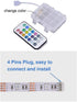 SUMAITEC Waterproof LED RGB Strip Lights with Battery Box, Multi-Color with Remote Control, Battery Powered, Length to Select: 50cm/ 1m/ 2m, for Home and Outdoor