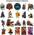 GTOTd Dungeons and Dragons Stickers?20 pcs?Large Size?Gifts Games DND Merch Party Supplies Decor Decals Vinyls for Suitcase Laptop Waterbottle Phone Teens Girls