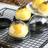 150 Pcs Mini Cupcake Containers, Disposable Plastic Mooncake Boxes, 2.8x2.2inch Muffin Pod Dome Single Cupcake Holders Individual Cupcake Containers with 150pcs Handmade Stickers