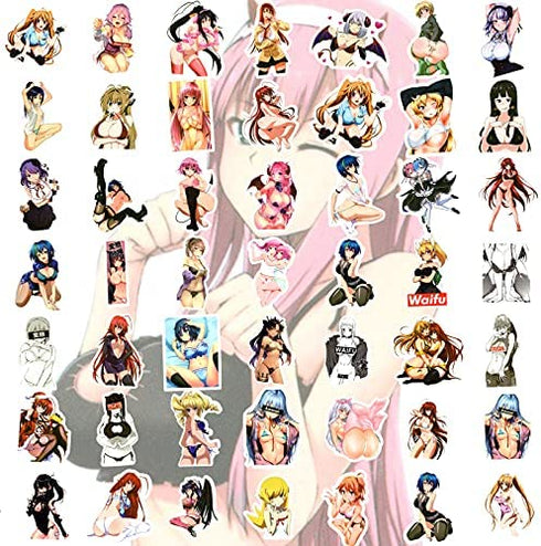 300 PCS Anime Sexy Lady Stickers, Vinyl Waterproof Adults Stickers, Cute Variety Pack for Laptop Computer Skateboard Bicycle Luggage Decal?Anime Stickers Girl-300Pcs?