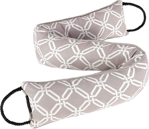 LONGTM Under Door Draft Stopper 36inch, Under Door Noise Blocker Door Snake Draft Stopper Weighted Saving Energy Under Door (Grey and White 36in x 3in, 2LBS)